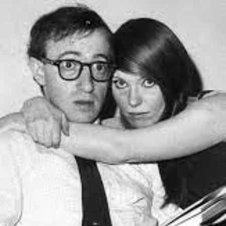 Woody Allen and his second wife Louise Lasser hugging.